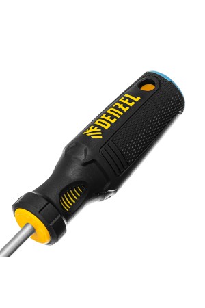 Отвертка, SL6x100 мм, S2, 3к рукоятка Denzel