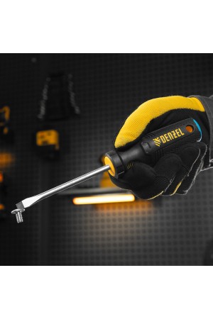 Отвертка, SL6x100 мм, S2, 3к рукоятка Denzel