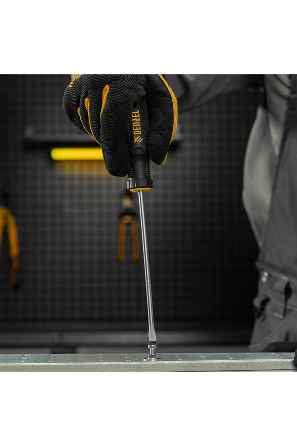 Отвертка SL6x150 мм, CrV, трехкомпонентная рукоятка Denzel