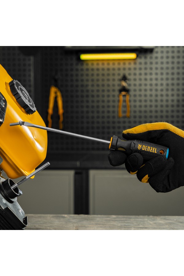 Отвертка SL6x150 мм, CrV, трехкомпонентная рукоятка Denzel