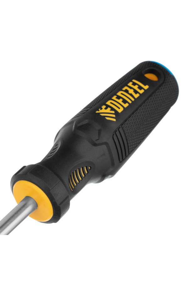 Отвертка SL8x150 мм, CrV, трехкомпонентная рукоятка Denzel