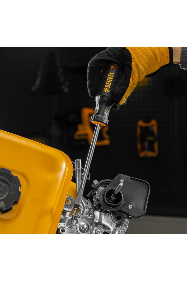 Отвертка SL8x150 мм, CrV, трехкомпонентная рукоятка Denzel