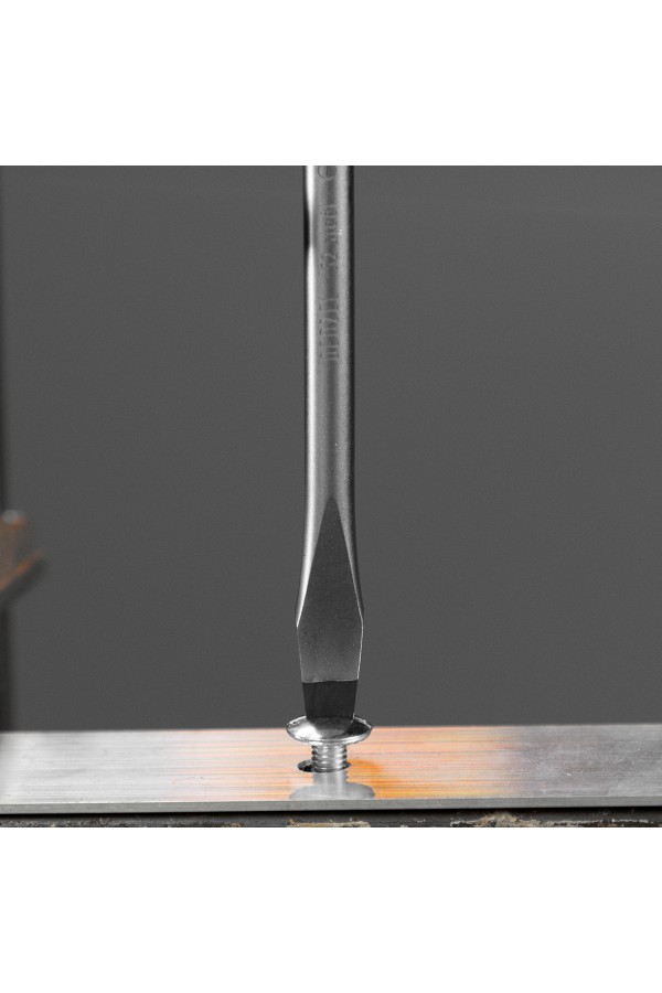 Отвертка, SL8x150 мм, S2, 3к рукоятка Denzel