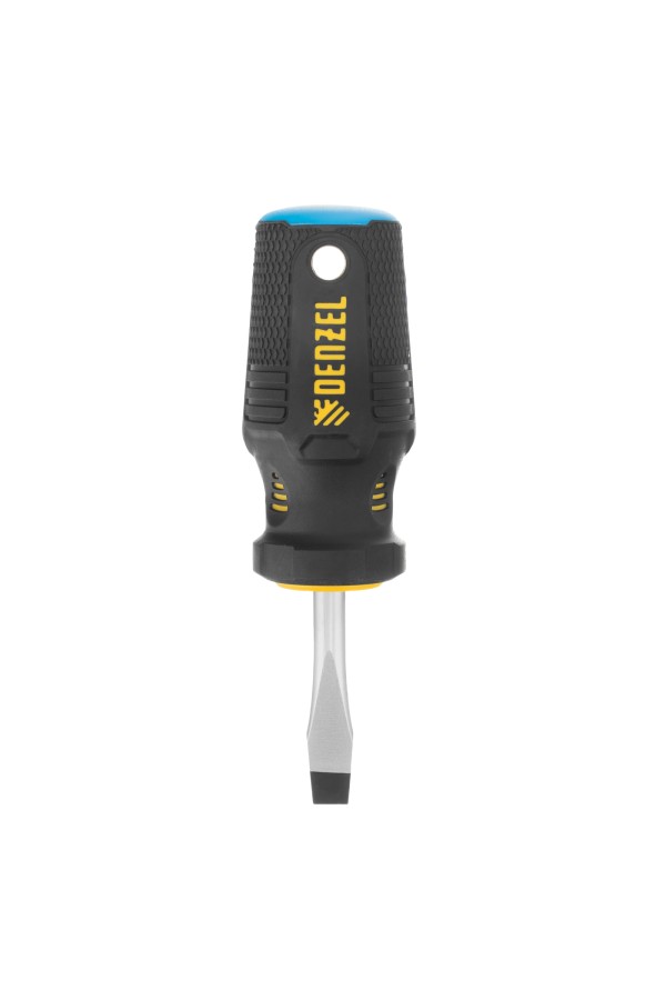 Отвертка SL6x38 мм, CrV, трехкомпонентная рукоятка Denzel