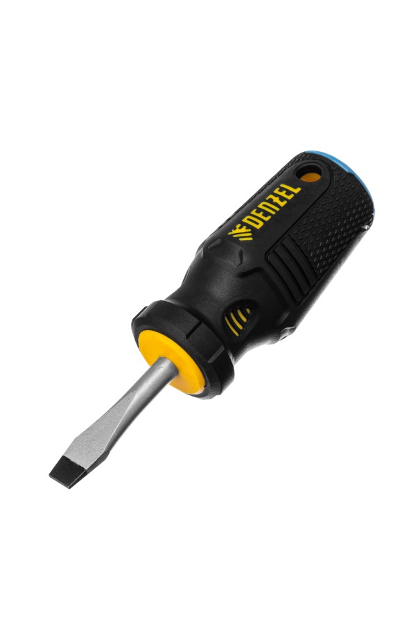 Отвертка, SL6x38 мм, S2, 3к рукоятка Denzel
