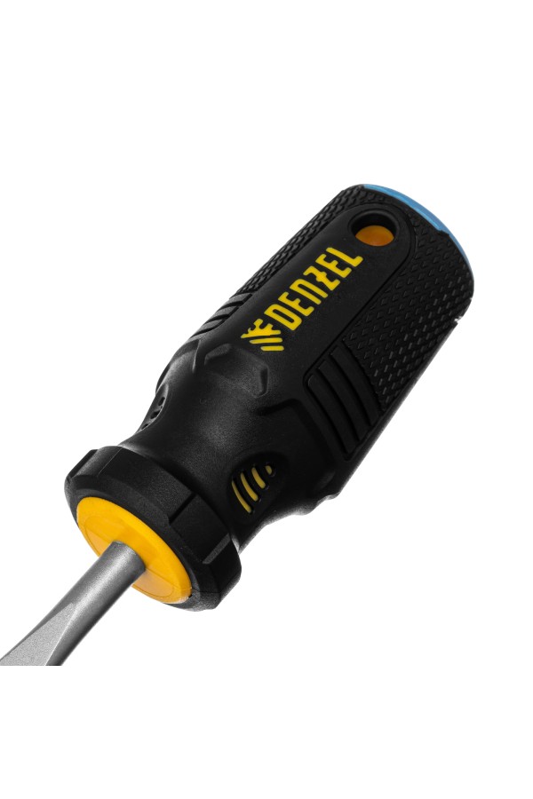Отвертка, SL6x38 мм, S2, 3к рукоятка Denzel