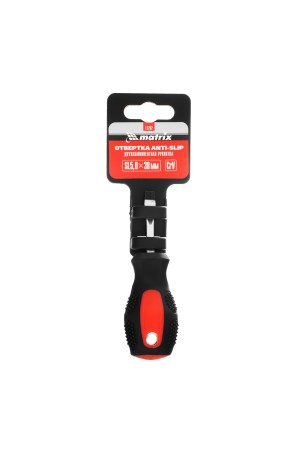 Отвертка Anti-Slip, SL5 х 38 мм, CrV, двухкомпонентная рукоятка Matrix