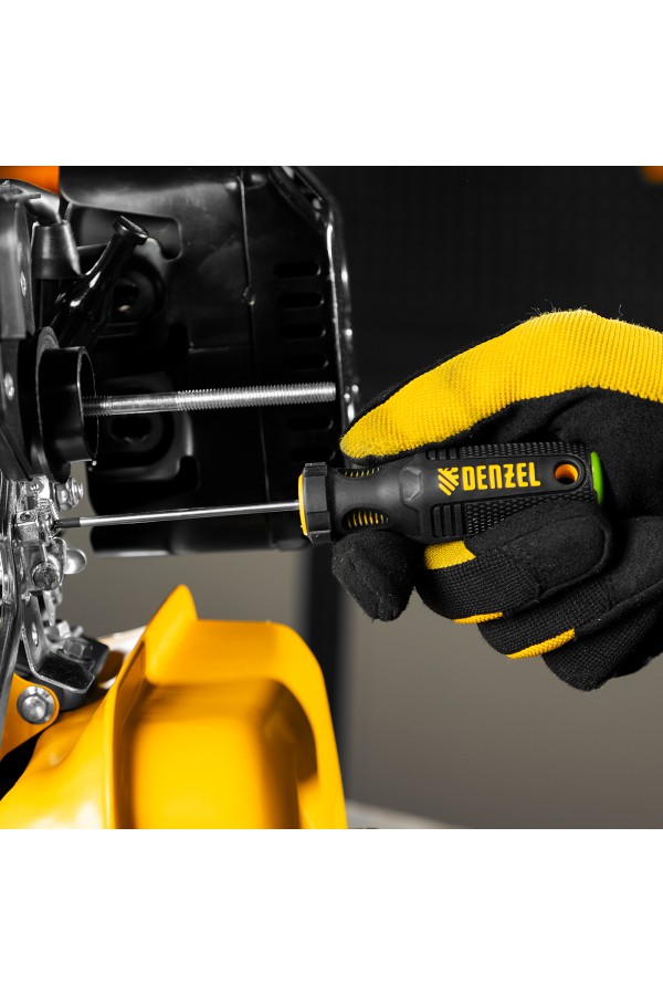 Отвертка PZ0x75 мм, CrV, трехкомпонентная рукоятка Denzel