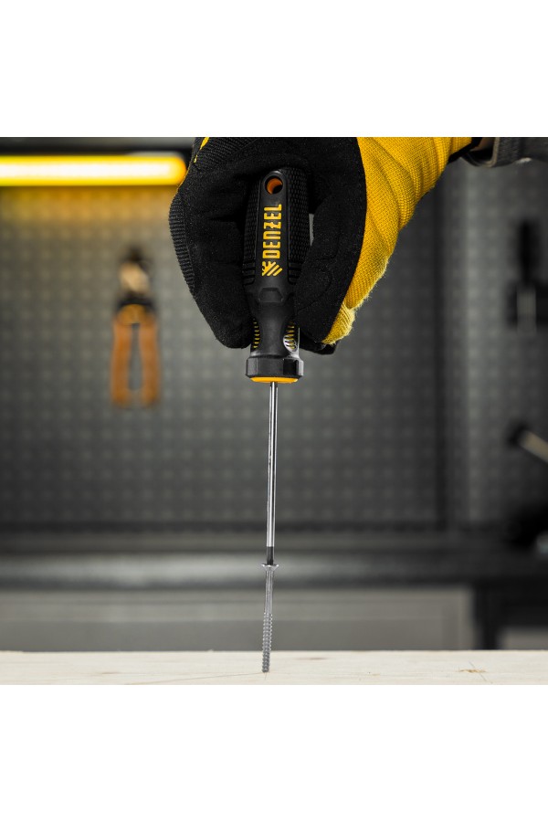 Отвертка PZ0x75 мм, CrV, трехкомпонентная рукоятка Denzel