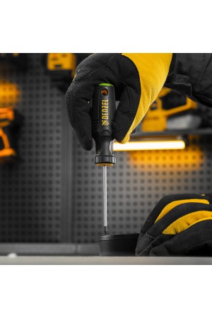 Отвертка, PZ0x75 мм, S2, 3к рукоятка Denzel