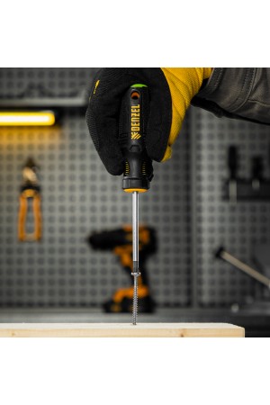 Отвертка PZ1x75 мм, CrV, трехкомпонентная рукоятка Denzel