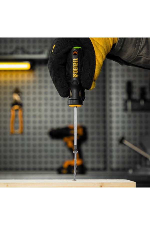 Отвертка PZ1x75 мм, CrV, трехкомпонентная рукоятка Denzel