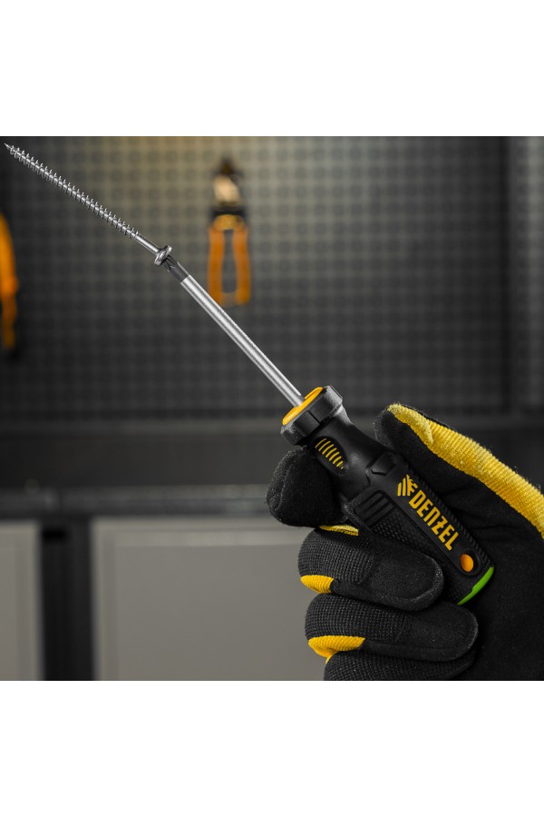 Отвертка PZ1x75 мм, CrV, трехкомпонентная рукоятка Denzel