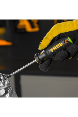 Отвертка PZ2x100 мм, CrV, трехкомпонентная рукоятка Denzel