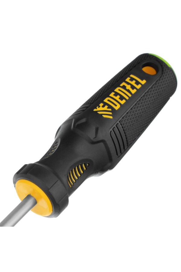 Отвертка PZ2x100 мм, CrV, трехкомпонентная рукоятка Denzel