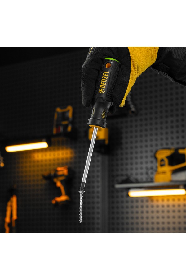 Отвертка, PZ2x100 мм, S2, 3к рукоятка Denzel