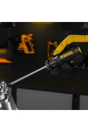 Отвертка PZ3x150 мм, CrV, трехкомпонентная рукоятка Denzel