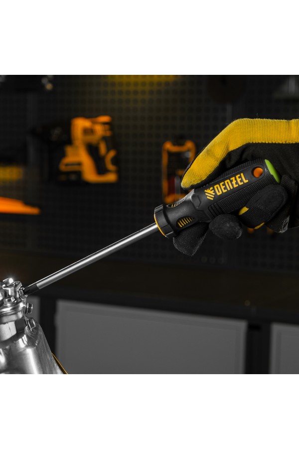 Отвертка PZ3x150 мм, CrV, трехкомпонентная рукоятка Denzel
