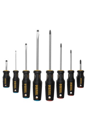 Набор отверток, 8 пр., CrV, трехкомпонентная рукоятка Denzel