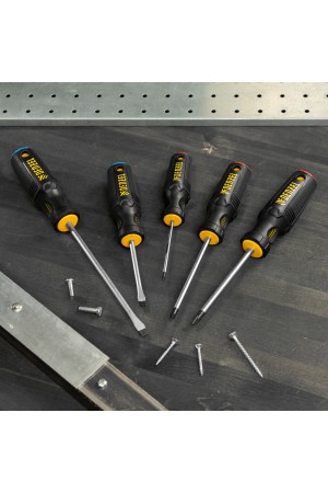 Набор отверток, 5 шт., PH+SL, S2, 3к рукоятка Denzel