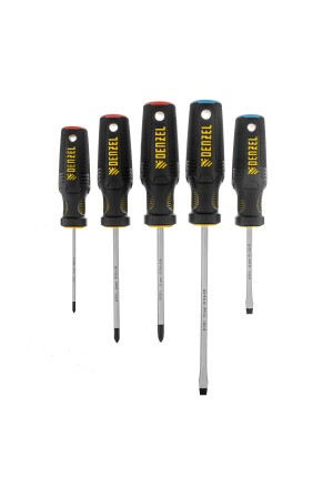 Набор отверток, 5 шт., PH+SL, S2, 3к рукоятка Denzel