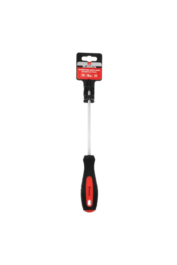 Отвертка Anti-Slip, PH2 х 150 мм, CrV, двухкомпонентная рукоятка Matrix