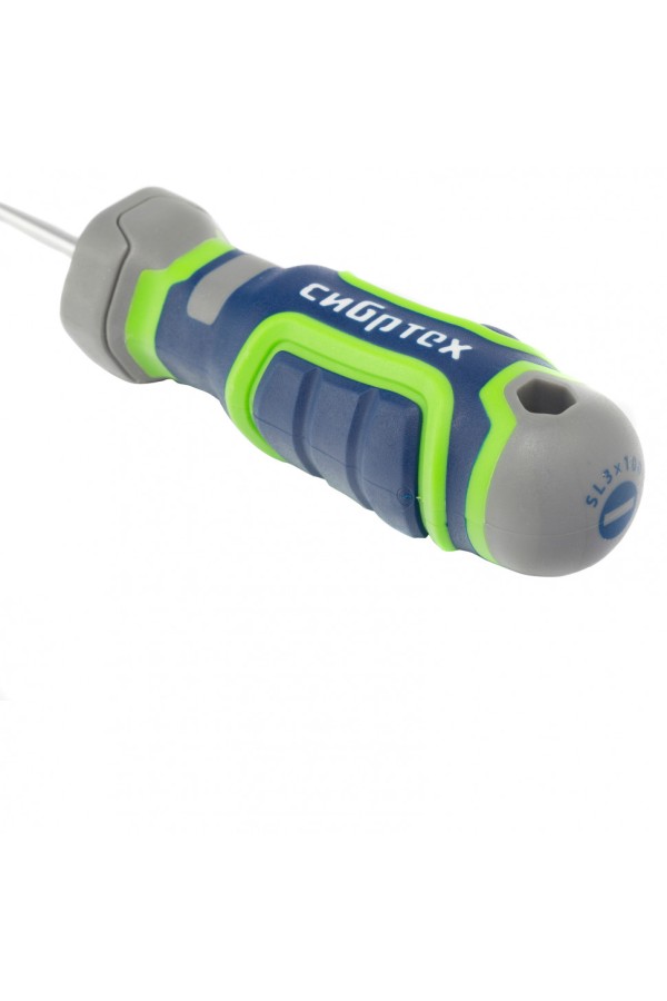 Отвертка SL3 х 100 мм, CrV, четырехкомпонентная рукоятка Сибртех