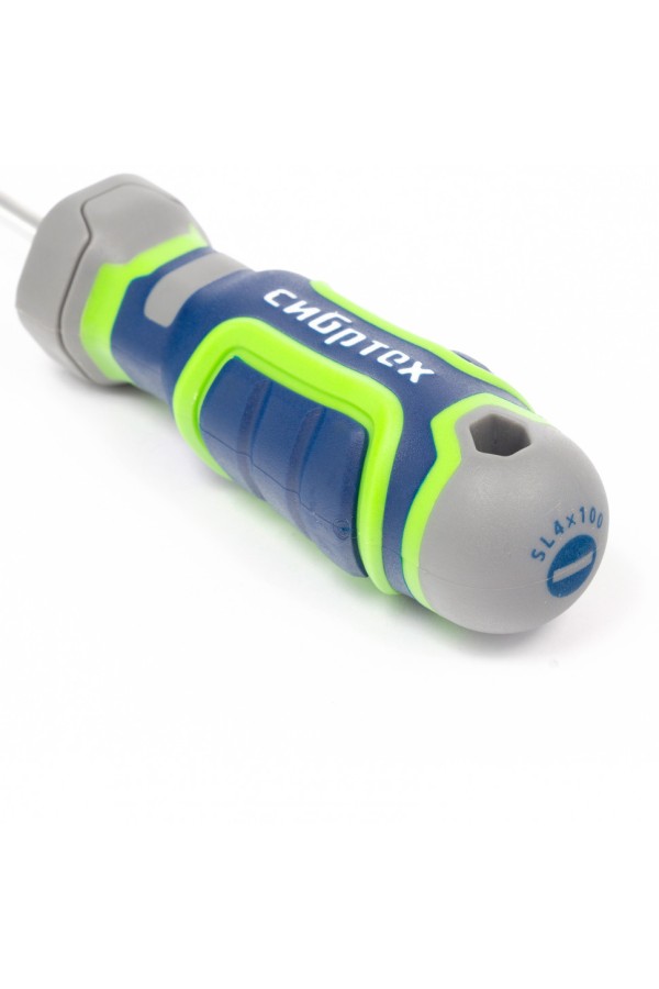 Отвертка SL4 х 100 мм, CrV, четырехкомпонентная рукоятка Сибртех