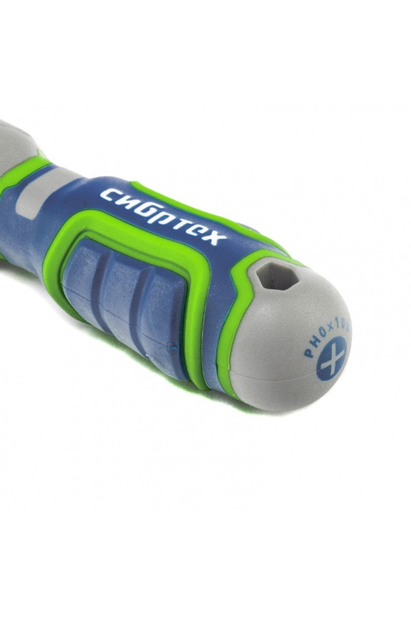 Отвертка PH0 х 100 мм, CrV, четырехкомпонентная рукоятка Сибртех