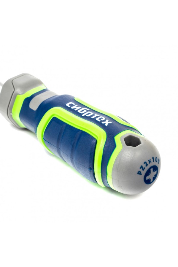 Отвертка PZ2 x 100 мм, CrV, четырехкомпонентная рукоятка Сибртех