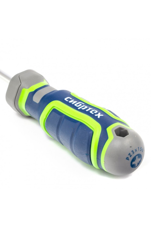 Отвертка PZ3 x 150 мм, CrV, четырехкомпонентная рукоятка Сибртех