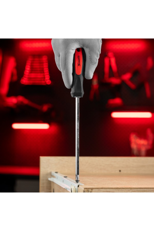 Отвертка комбинированная SL6/PH2 мм, CrV, антискользящая двухкомпонентная рукоятка Matrix