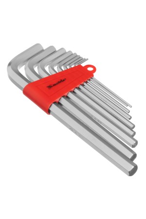 Набор ключей имбусовых HEX, 2-12 мм, CrV, 9 шт, удлиненныее с сатинированным покрытием Matrix