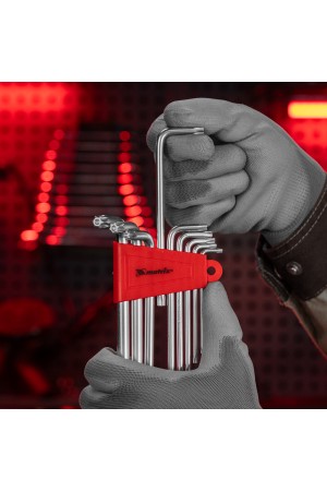 Набор ключей имбусовых Torx , 9 шт, T10-T50, CrV, удлиненных, с сатиновым покрытием Matrix