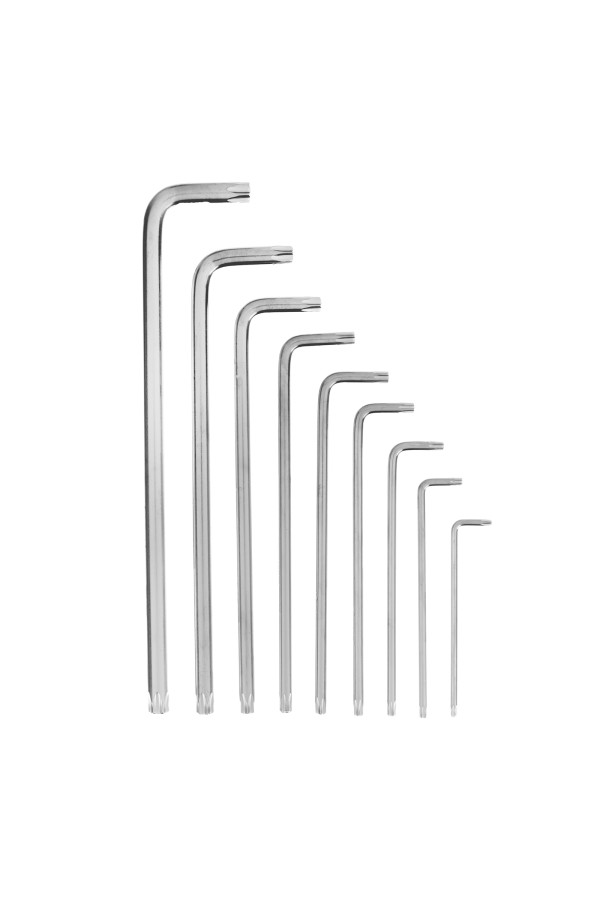 Набор ключей имбусовых Torx , 9 шт, T10-T50, CrV, экстра-длинные с сатинированным покрытием Matrix