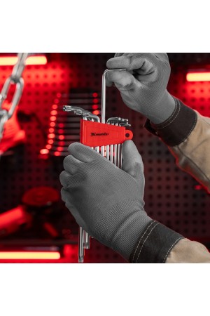 Набор ключей имбусовых Torx , 9 шт, T10-T50, CrV, экстра-длинные с сатинированным покрытием Matrix