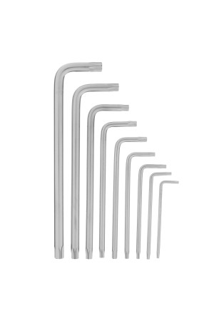 Набор ключей имбусовых Torx -Torx Tamper: 9 шт, T10-T50, CrV, удлиненных, с сатинированным покрытием, чехол Matrix