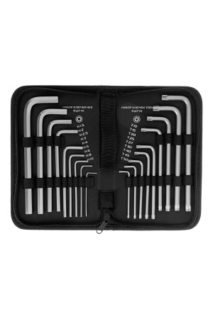 Набор ключей имбусовых HEX-Torx , 18 шт: HEX 1.5-10 мм, T10-T50, CrV, удлиненных, с сатиновым покрытием Matrix