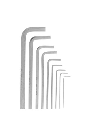 Набор ключей имбусовых HEX, 1.5-10 мм, 45x, закаленные, 9 шт, удлиненные, никель Сибртех