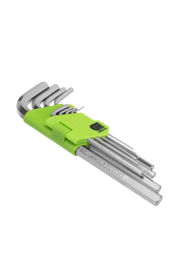 Набор ключей имбусовых HEX, 1.5-10 мм, 45x, закаленные, 9 шт, удлиненные, никель Сибртех