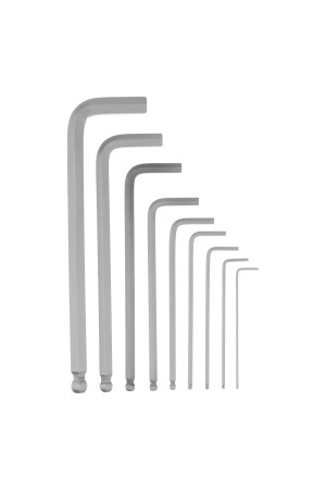 Набор ключей имбусовых, HEX, 1,5-10 мм, CrV, 9 шт., удлиненные, с шаром Сибртех