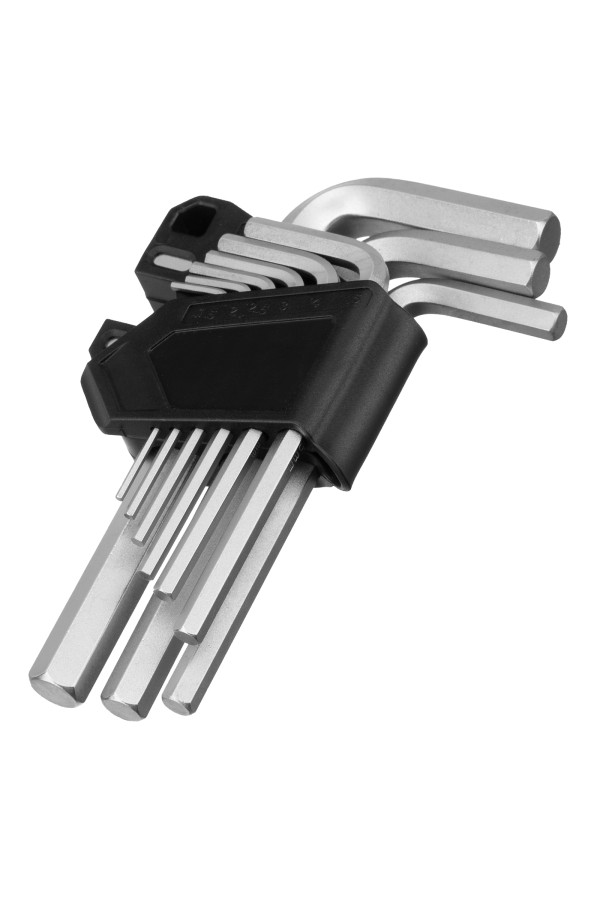 Набор ключей имбусовых, HEX, 1,5-10 мм, CrV, 9 шт. Сибртех