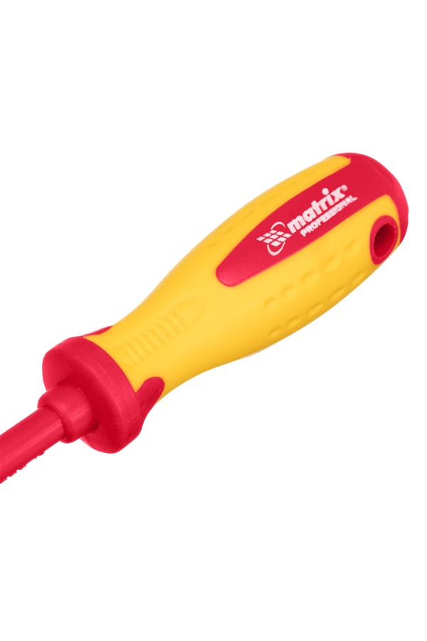 Отвертка Insulated, SL4 x 100 мм, CrMo, до 1000 В, двухкомпонентная рукоятка Matrix Professional