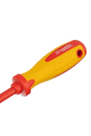 Отвертка Insulated, SL6.5 x 150 мм, CrMo, до 1000 В, двухкомпонентная рукоятка Matrix Professional