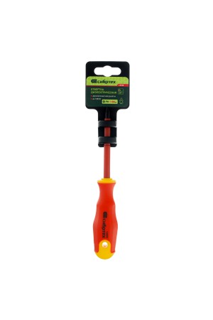 Отвертка диэлектрическая PH1 х 80 мм, CrV, до 1000 В, двухкомпонентная рукоятка Сибртех