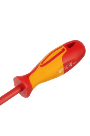 Отвертка диэлектрическая SL6.5 х 150 мм, CrMo, до 1000 В, двухкомпонентная рукоятка Gross