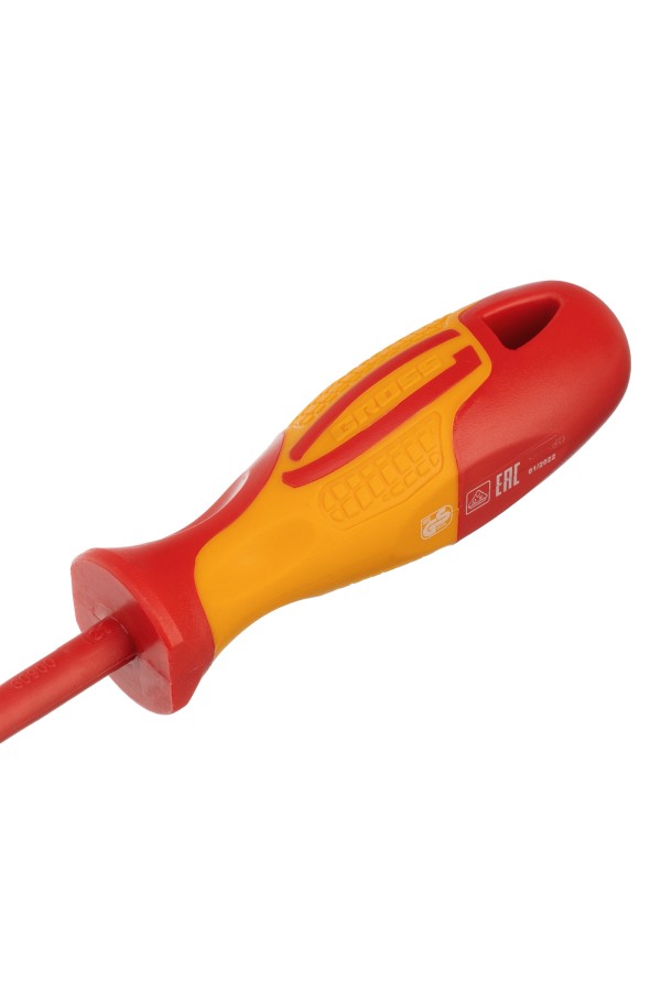 Отвертка диэлектрическая PH1 х 80 мм, CrMo, до 1000 В, двухкомпонентная рукоятка Gross