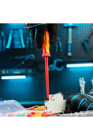 Набор отверток диэлектрических до 1000 В, 8 шт, тестер, CrMo, двухкомпонентные рукоятки Gross