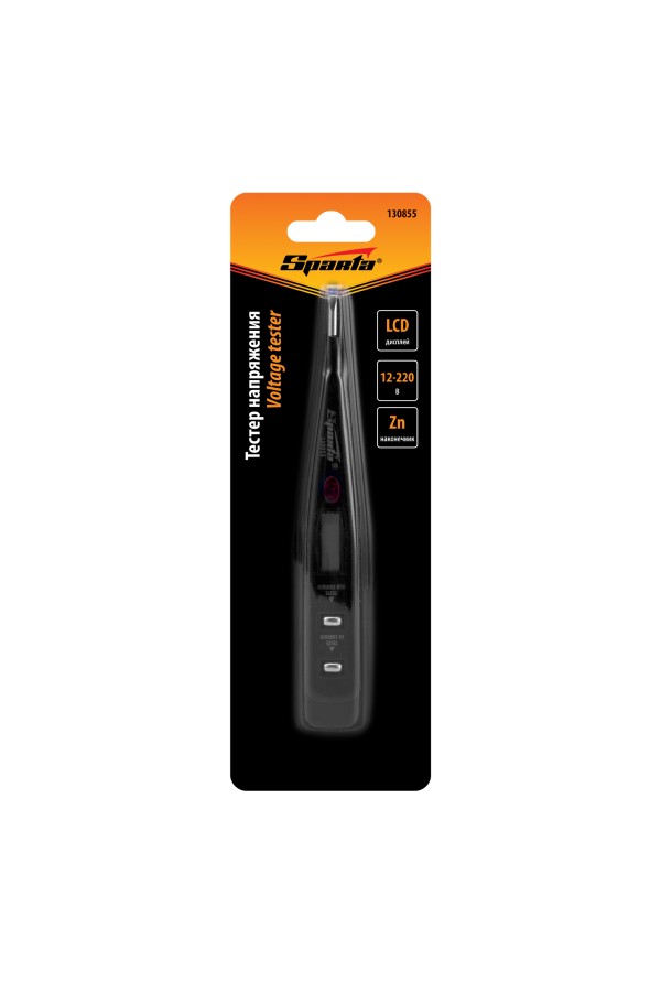 Тестер напряжения 12-220 В, жидкокристаллический дисплей с неоновой лампочкой Sparta