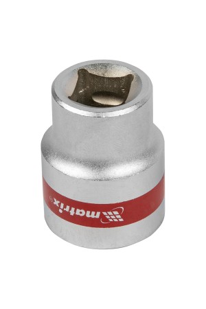 Головка торцевая, 22 мм, шестигранная, CrV, под квадрат 1/2, хромированная Matrix
